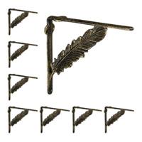 RELAXDAYS 8 x Regalwinkel Gusseisen Feder bronze
