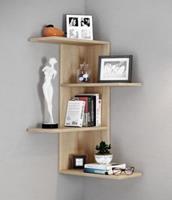 Hioshop Balos wandrek hoek 3 planken eik decor.