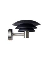 Dyberg Larsen buitenwandlamp DL20, zwart/staal, staal