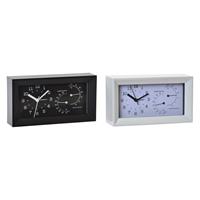 DKD Home Decor Bordur  Wecker Weiß Schwarz Kunststoff (2 pcs) (20 x 5.5 x 11 cm)