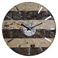 DKD Home Decor Wanduhr  Metallic Holz Metall (40 x 3.6 x 40 cm)