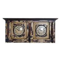 Dekodonia Wanduhr DKD Home Decor London Teakholz (81 x 15 x 37 cm)