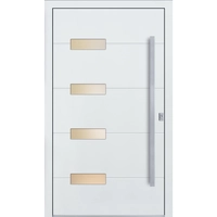 KM Meeth Sicherheits-Aluminium-Haust&uuml;r Model A813 S4 DIN rechts, wei&szlig;