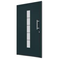 vidaXL Voordeur 110x210 cm aluminium en PVC antraciet