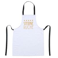 Kochschürze aus 100% Baumwolle. Sterne-Küche Küchenschürzen weiß