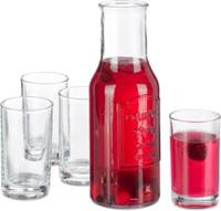 RELAXDAYS Wasserkaraffe Set mit Gläsern transparent