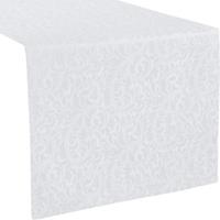 Erwin Müller Tischläufer Damast, buntgewebt, Jacquard Hamm weiß