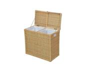 Yomonda Wäschsammler DUO Rattanwäschekorb beige