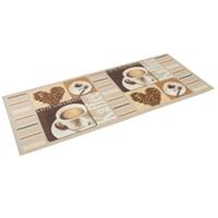 Pergamon Küchenläufer Teppich Trendy Kaffee Heart Teppichläufer beige Gr. 45 x 145