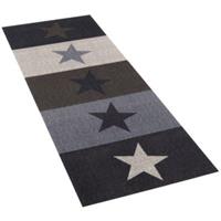 Pergamon Küchenläufer Teppich Trendy Modern Stars Teppichläufer anthrazit Gr. 45 x 145