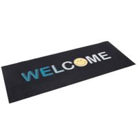 Pergamon Küchenläufer Teppich Trendy Smiley Welcome Teppichläufer schwarz Gr. 60 x 150