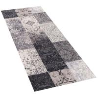 Pergamon Küchenläufer Teppich Trendy Patchwork Teppichläufer grau Gr. 45 x 145