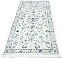 Morgenland Hochflor-Läufer Nain Durchgemustert Bianco naturale 194 x 79 cm, rechteckig, 1 mm Höhe, Handgeknüpft