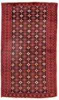 Morgenland Hochflor-Läufer Belutsch Durchgemustert Rosso 188 x 107 cm, rechteckig, 0,8 mm Höhe, Handgeknüpft