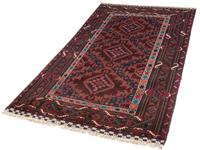 Morgenland Hochflor-Läufer Belutsch Medaillon Rosso scuro 197 x 105 cm, rechteckig, 0,8 mm Höhe, Handgeknüpft