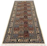 Morgenland Hochflor-Läufer Moud Medaillon Beige 290 x 75 cm, rechteckig, 1 mm Höhe, Handgeknüpft