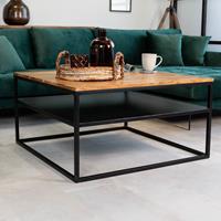 Dimehouse Industriële vierkante salontafel Rafael 90x90 cm