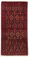 Morgenland Hochflor-Läufer Belutsch Durchgemustert Rosso 195 x 102 cm, rechteckig, 0,8 mm Höhe, Handgeknüpft