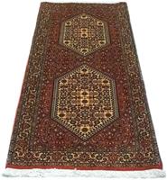 Morgenland Hochflor-Läufer Bidjar Geometrisch Rosso 153 x 63 cm, rechteckig, 1,5 mm Höhe, Handgeknüpft