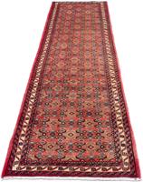 Morgenland Hochflor-Läufer Hamadan Medaillon 305 x 76 cm, rechteckig, 1 mm Höhe, Handgeknüpft
