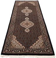 Morgenland Hochflor-Läufer Täbriz Medaillon Blu scuro 251 x 82 cm, rechteckig, 0,8 mm Höhe, Handgeknüpft