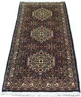 Morgenland Hochflor-Läufer Bidjar Geometrisch Blu scuro 163 x 60 cm, rechteckig, 1,5 mm Höhe, Unikat mit Zertifikat