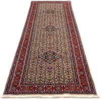 Morgenland Hochflor-Läufer Moud Medaillon Beige 298 x 77 cm, rechteckig, 1 mm Höhe, Unikat mit Zertifikat