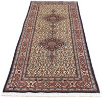 Morgenland Hochflor-Läufer Moud Durchgemustert Beige 297 x 77 cm, rechteckig, 1 mm Höhe, Unikat mit Zertifikat