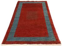 Morgenland Hochflor-Läufer Loribaft Bordüre Rosso 174 x 88 cm, rechteckig, 1,8 mm Höhe, Handgeknüpft