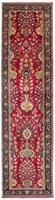 Morgenland Hochflor-Läufer Täbriz Stark Gemustert Rosso 400 x 105 cm, rechteckig, 1 mm Höhe, Unikat mit Zertifikat
