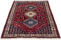 Morgenland Hochflor-Läufer Yalameh Felder Blu 189 x 99 cm, rechteckig, 1 mm Höhe, Unikat mit Zertifikat