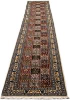 Morgenland Hochflor-Läufer Moud Figurativ Ruggine 283 x 83 cm, rechteckig, 1 mm Höhe, Unikat mit Zertifikat