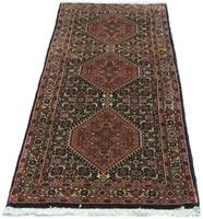 Morgenland Hochflor-Läufer Bidjar Geometrisch Rosso 156 x 65 cm, rechteckig, 1,5 mm Höhe, Unikat mit Zertifikat