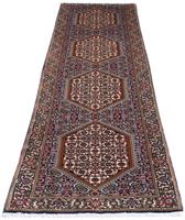 Morgenland Hochflor-Läufer Bidjar Medaillon 248 x 74 cm, rechteckig, 1,5 mm Höhe, Unikat mit Zertifikat