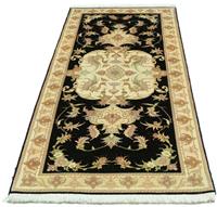 Morgenland Hochflor-Läufer Täbriz 50 Raj Figurativ Nero 191 x 72 cm, rechteckig, 1 mm Höhe, Unikat mit Zertifikat