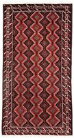 Morgenland Hochflor-Läufer Belutsch Durchgemustert Rosso 199 x 107 cm, rechteckig, 0,8 mm Höhe, Handgeknüpft