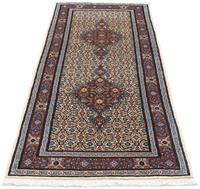 Morgenland Hochflor-Läufer Moud Medaillon Beige 196 x 73 cm, rechteckig, 1 mm Höhe, Handgeknüpft