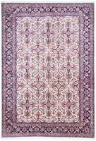 Morgenland Hochflor-Läufer Täbriz 50 Raj Stark Gemustert Rosso scuro 227 x 76 cm, rechteckig, 1 mm Höhe, Unikat mit Zertifikat