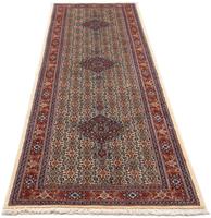 Morgenland Hochflor-Läufer Moud Medaillon Beige 292 x 83 cm, rechteckig, 1 mm Höhe, Unikat mit Zertifikat