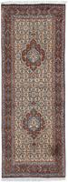 Morgenland Hochflor-Läufer Moud Medaillon Beige 189 x 76 cm, rechteckig, 1 mm Höhe, Handgeknüpft