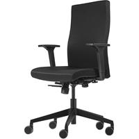Dauphin Kantoordraaistoel STRIKE COMFORT, met verstelbare armleuningen, zwart