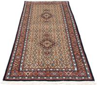 Morgenland Hochflor-Läufer Moud Medaillon Beige 197 x 74 cm, rechteckig, 1 mm Höhe, Handgeknüpft