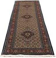 Morgenland Hochflor-Läufer Moud Medaillon Beige 190 x 77 cm, rechteckig, 1 mm Höhe, Handgeknüpft