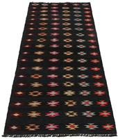 Morgenland Läufer Abstrakt Nero 195 x 85 cm, rechteckig, 0,5 mm Höhe, Kurzflor