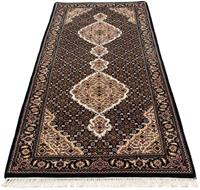 Morgenland Hochflor-Läufer Täbriz Medaillon Blu scuro 201 x 84 cm, rechteckig, 0,8 mm Höhe, Handgeknüpft