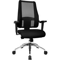 Topstar Kantoordraaistoel AIR SYNCRO, netrugleuning met beklede zijkanten, zwart/zwart