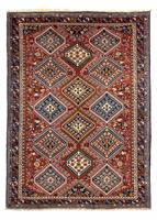 Morgenland Hochflor-Läufer Yalameh Felder Rosso chiaro 186 x 82 cm, rechteckig, 1 mm Höhe, Handgeknüpft