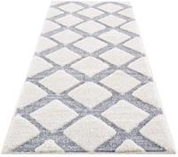 Carpet City Hoogpolige loper Focus 4497 bijzonder zacht, ruiten-look, 3d-effect