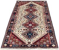 Morgenland Hochflor-Läufer Yalameh Felder Rosso chiaro 190 x 81 cm, rechteckig, 1 mm Höhe, Handgeknüpft