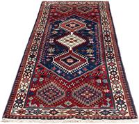 Morgenland Hochflor-Läufer Yalameh Medaillon Rosso 197 x 78 cm, rechteckig, 1 mm Höhe, Handgeknüpft